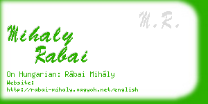 mihaly rabai business card